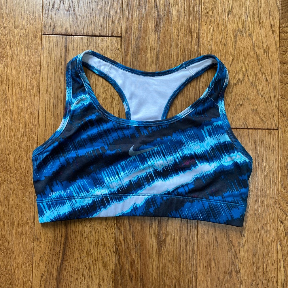 Blue Tie Dye Nike Pro Sports Bra